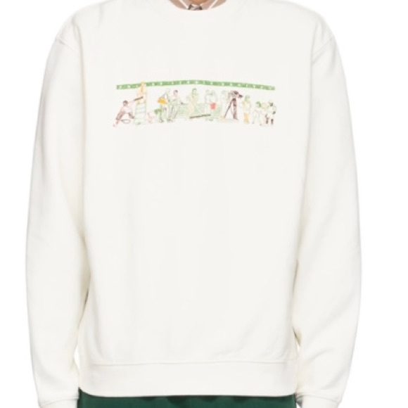 NWT Mens Palmes Off-Scenery Crewneck Sweatshirt, size XL in Off-White - Picture 8 of 15